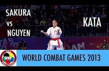 Karate Women's Kata. Finals Bronze Medal Fight. Kokumai SAKURA of United States vs Hoang Ngan NGUYEN of Vietnam. 